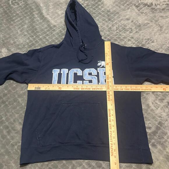UCSB University California Santa Barbara Large L Pullover Hoodie Bear Gear Blue - Picture 6 of 8